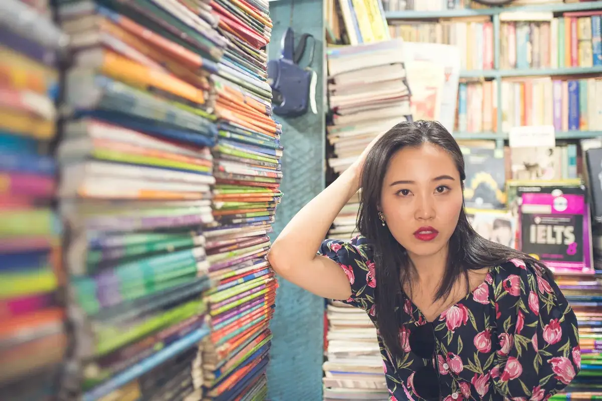 On-location editorial photography inside a bookshop